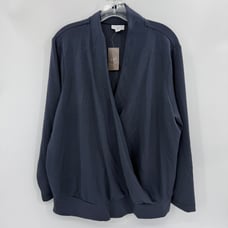 New J. JILL Womens Casual Sweater Top Size XL Faux Wrap Jersey Relaxed Loungwear