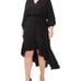 Vince Camuto Long Sleeve V-Neck High Low Dress Black Size 3X