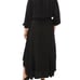 Vince Camuto Long Sleeve V-Neck High Low Dress Black Size 3X