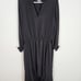 Vince Camuto Long Sleeve V-Neck High Low Dress Black Size 3X