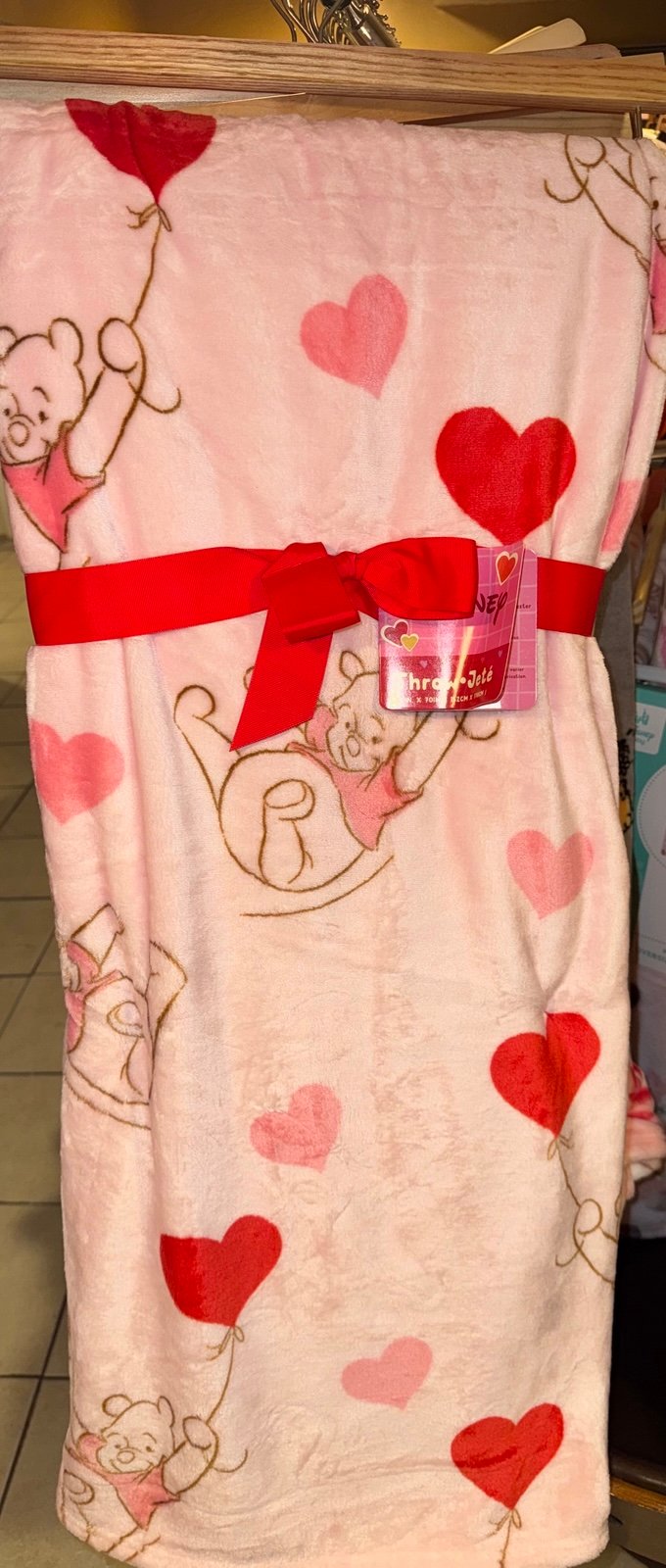 Disney Winnie the Pooh valentine plush throw
