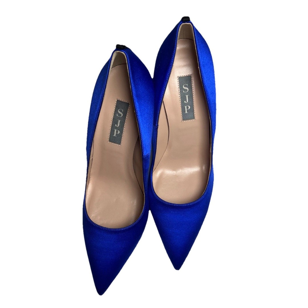 SJP by Sarah Jessica Parker Fawn Satin Pumps EU 37 US 6.5 BLUE excellent 365