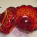 Candy Dish L E Smith vintage moon and stars Amberina candy dish