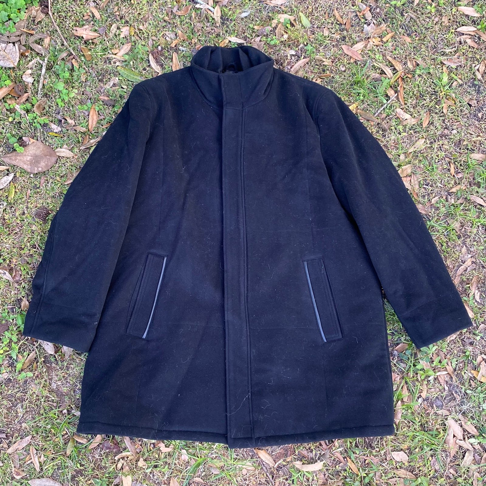 Cole Haan Mock Neck Jacket XL Black
