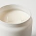 FRAMFÄRDN Scented candle in glass with lid/2 wicks, Fresh linen, 70 hr