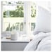 FRAMFÄRDN Scented candle in glass with lid/2 wicks, Fresh linen, 70 hr