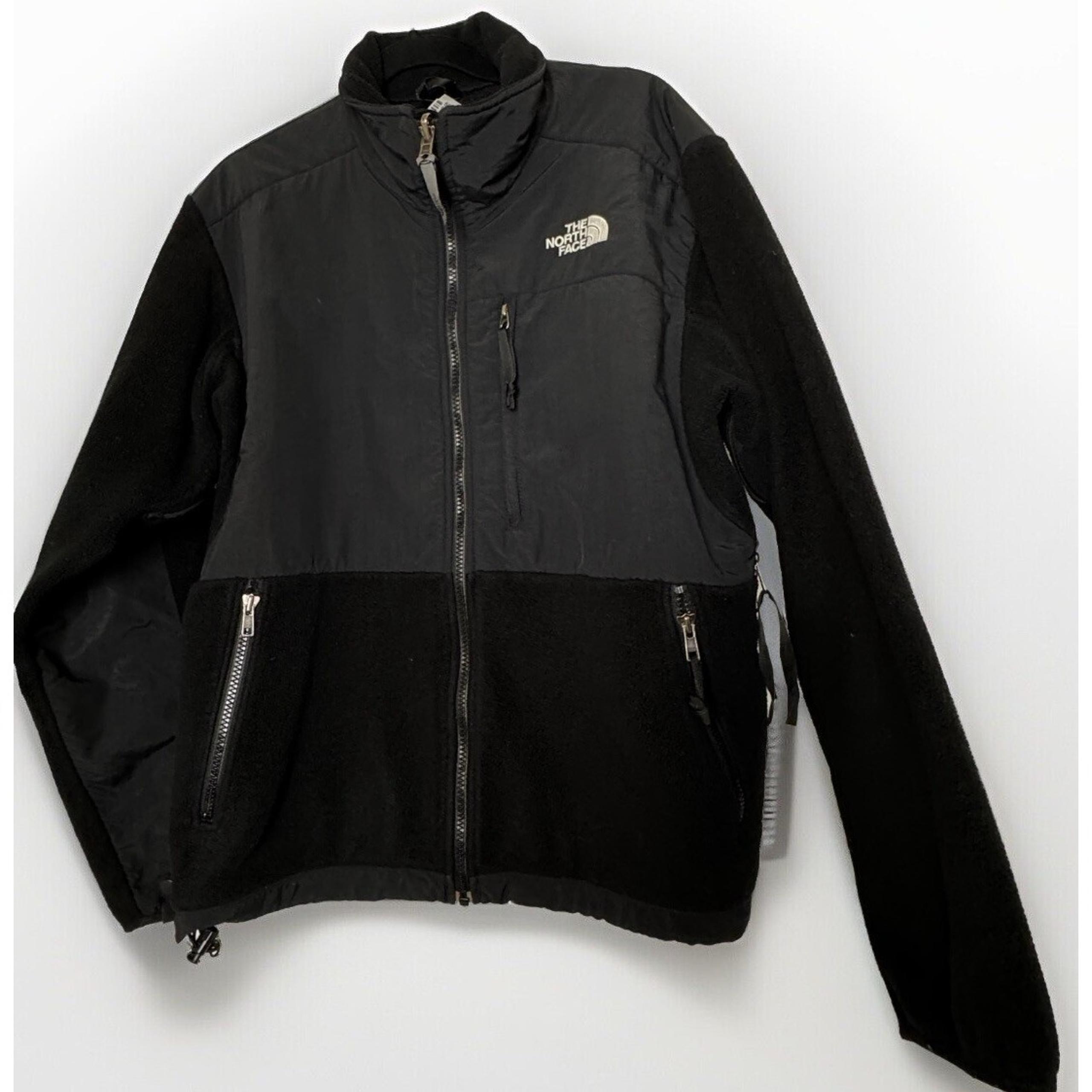 North Face Jacket Womens Black Full Zip Fleece Size Medium Polartec