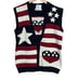 Marisa Christina Patriotic Hand Knitted Vintage Sweater Vest USA Size Small