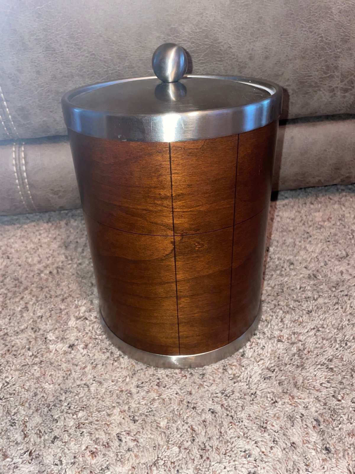 Kraftware Corp 50010 American Artisan Ice Bucket Cherry Finish With Scorin