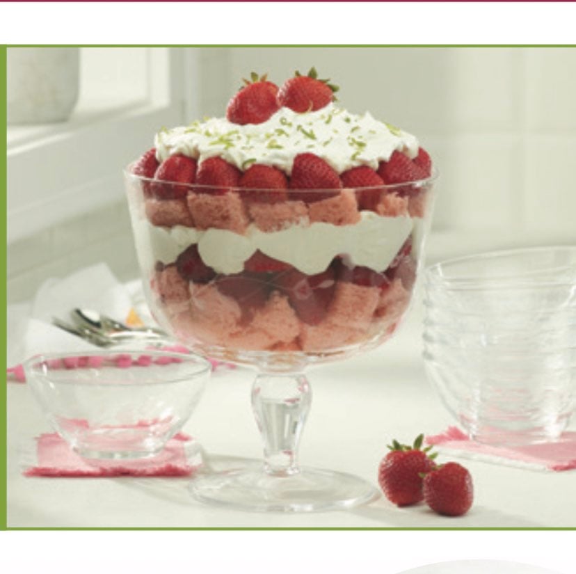 3 Qt crystal Trifle Bowl