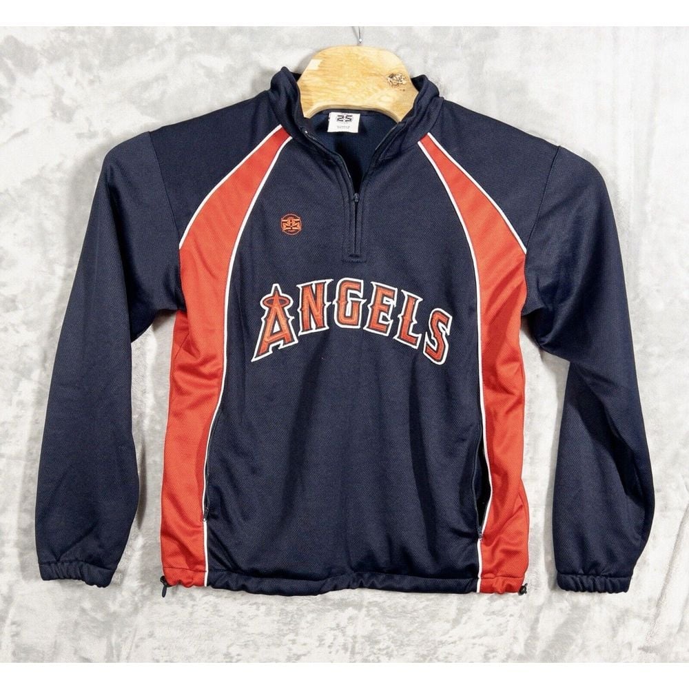 Two Five MLB Los Angeles Angels Qtr Zip Pullover Womens Medium