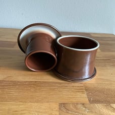 Vintage Handmade Butter Crock - Marked at Bottom