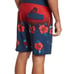 Burnside Mens Blue Red Tropical Board Shorts Pockets Swimwear Sz 32 NWT