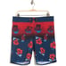 Burnside Mens Blue Red Tropical Board Shorts Pockets Swimwear Sz 32 NWT