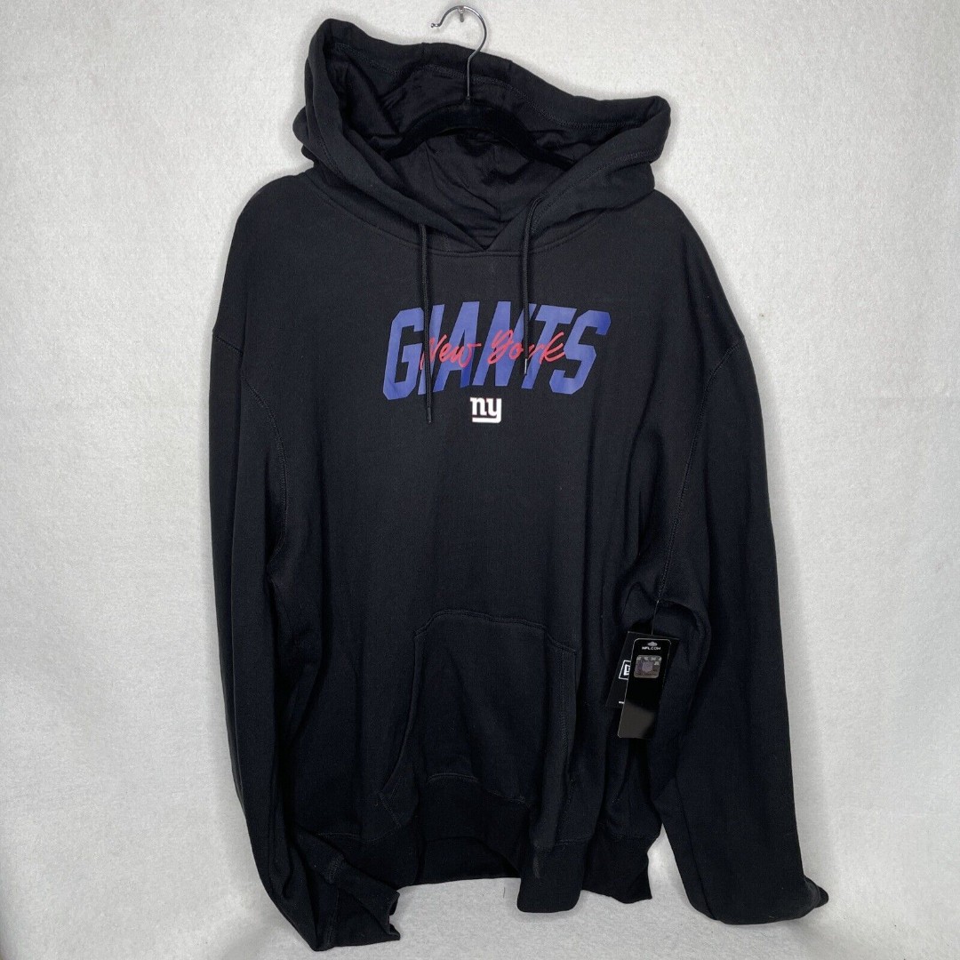 New York Giants New Era NFL Team Apparel Hooded Black Sweatshirt 2XL/XXL