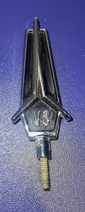1967 Plymouth Belvedere Satellite V8 Hood Ornament 2785526 NOS