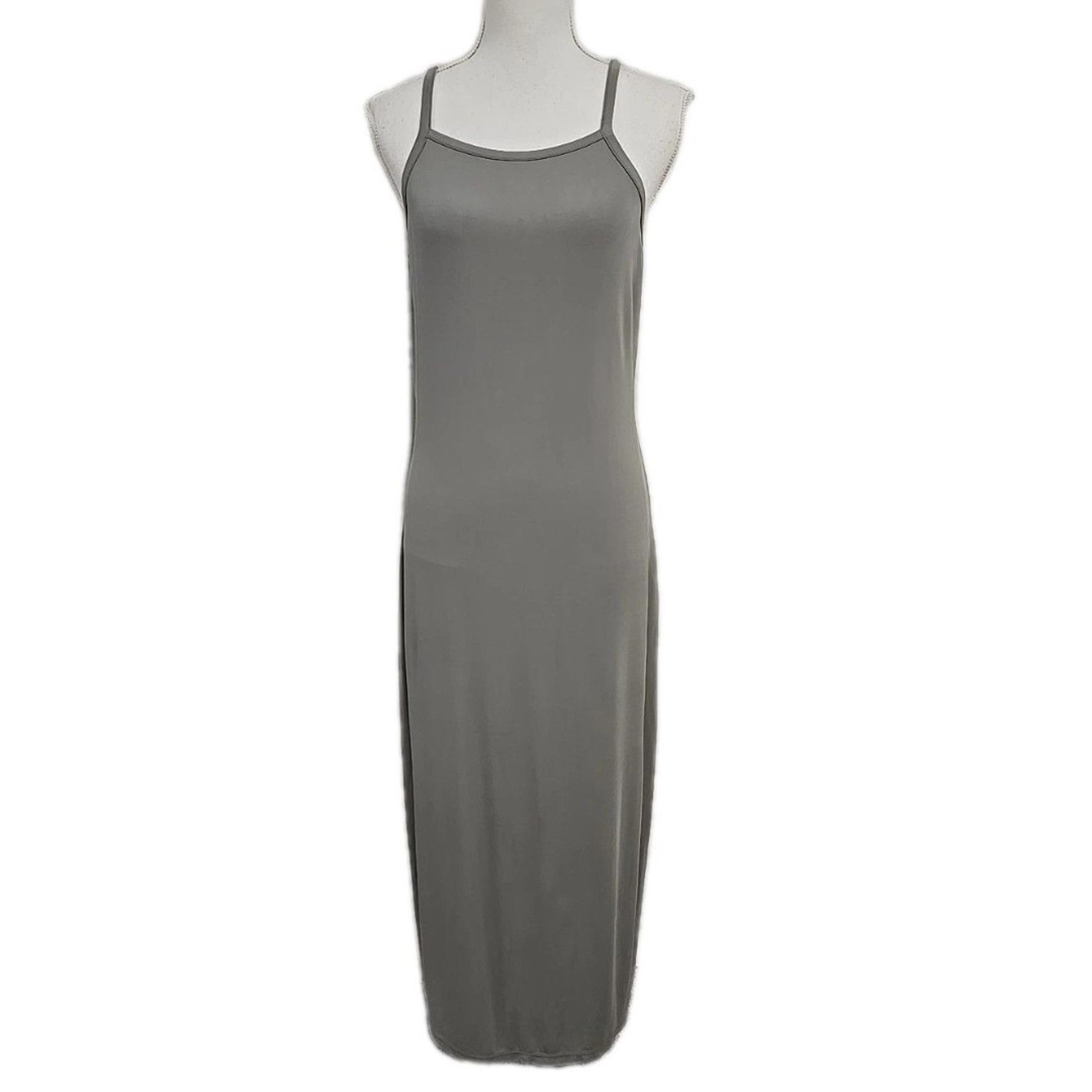 James Perse Sleeveless Midi Shirt Dress Sage Green Semi Sheer Women’s Size 3/L
