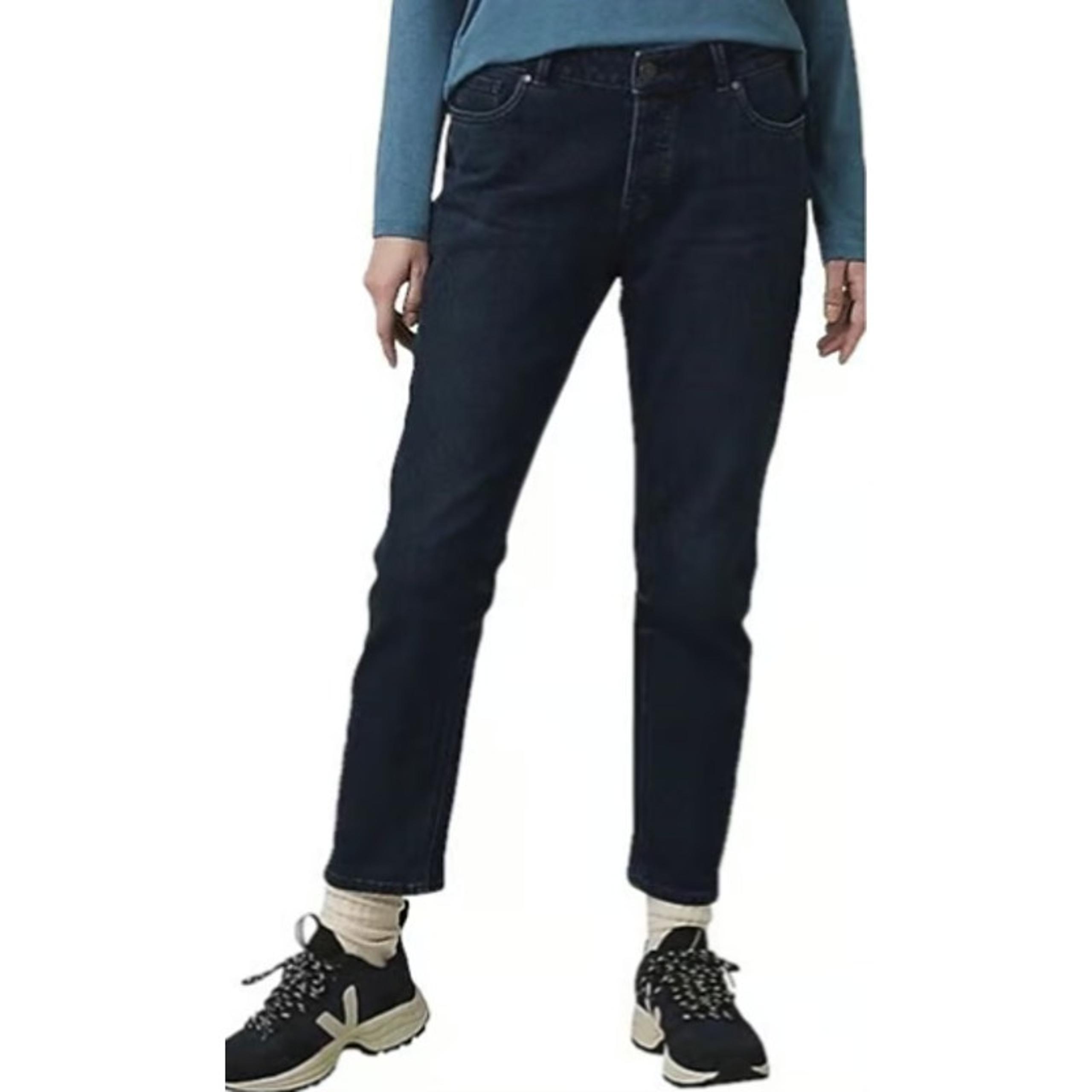 PRANA Women's Buxton Jeans Size 8/29 Deep Blue Stretch Mid-Rise Boyfriend NWT