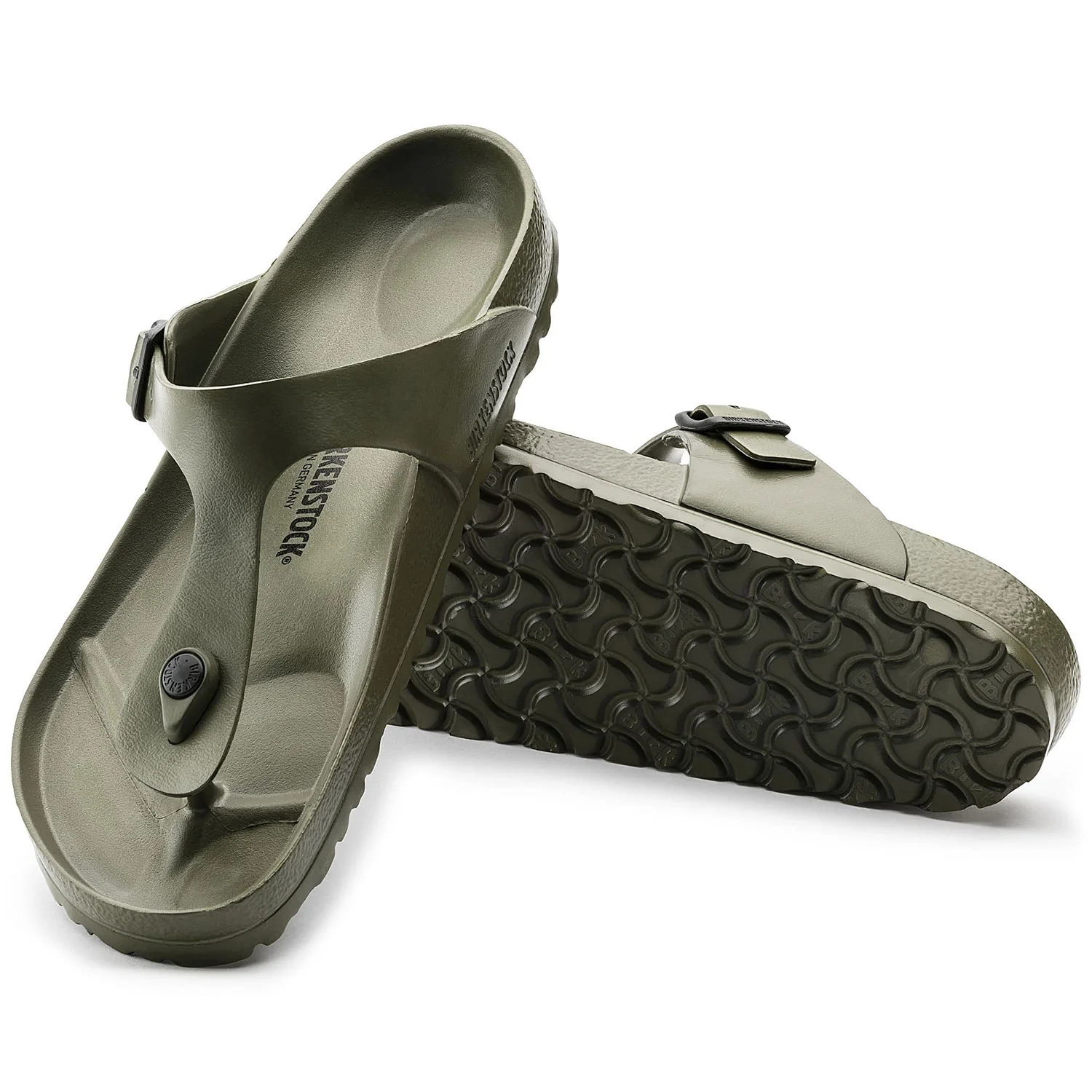 NWoB Birkenstock Gizeh Essentials EVA Thong Sandal Adjustable Green Unisex EU38