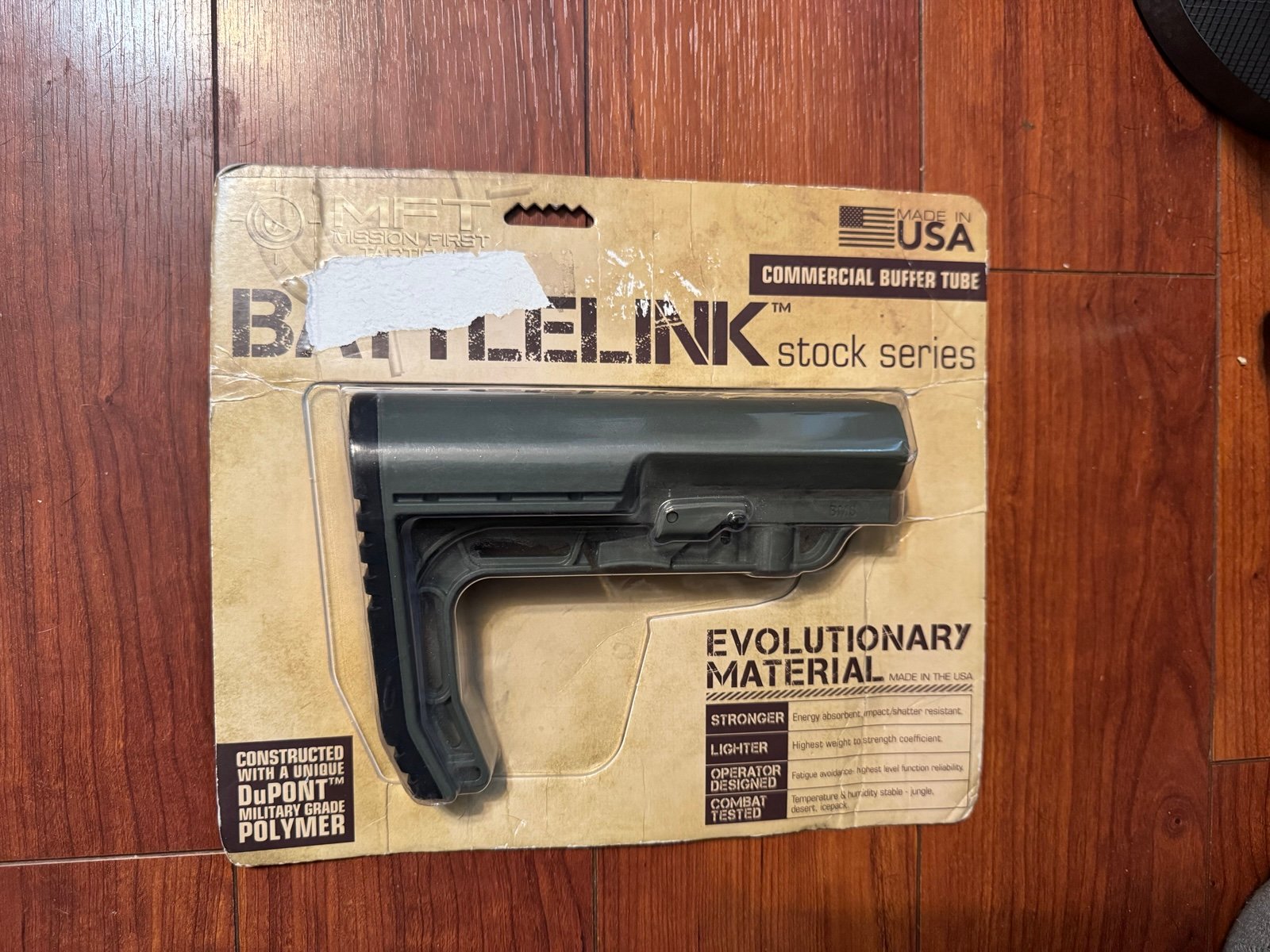 Mission First Tactical Battlelink Minimalist Rifle Stock Commercial Green Buffer