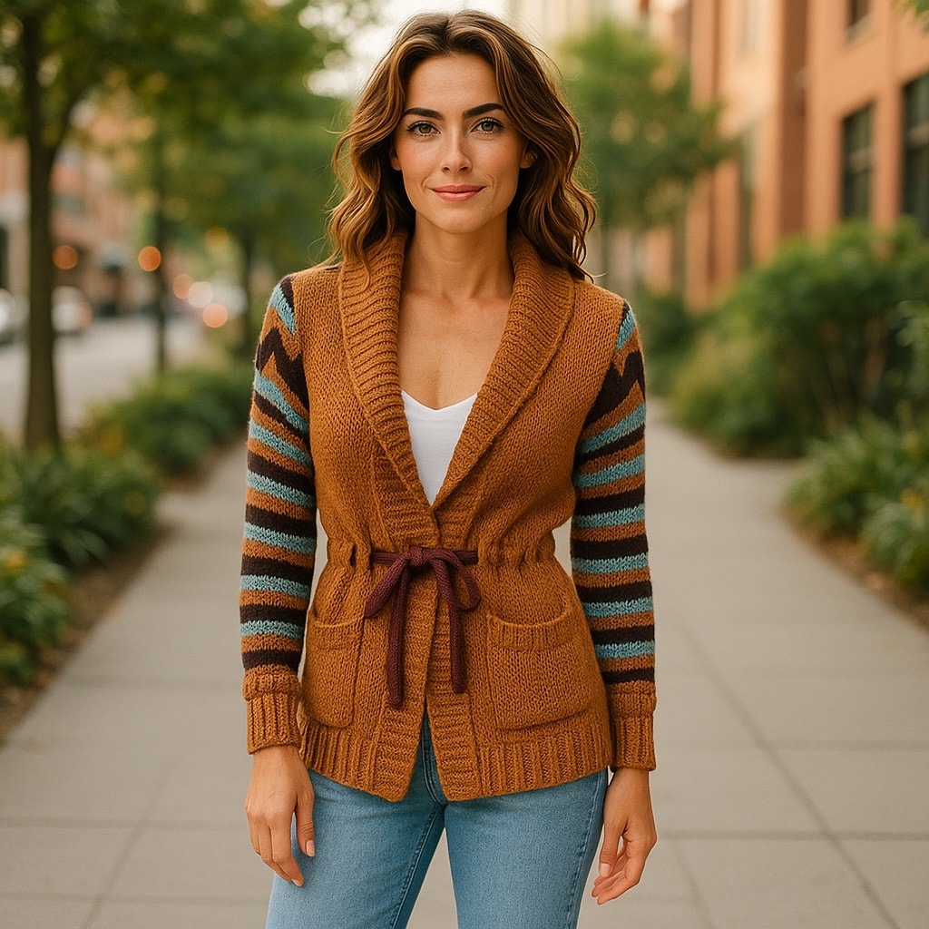 Womens Vintage Arlanna for X-RATED Handknit Cottagecore Cardigan Boho grandma