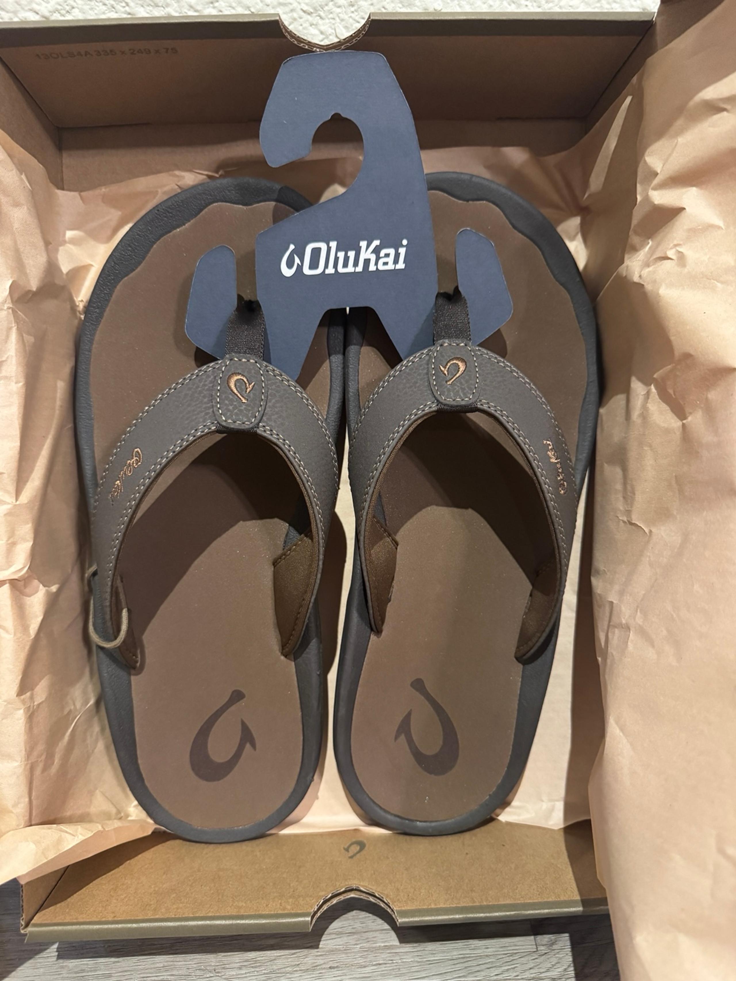 Olukai Ohana Dark Java Men’s Sandals Size 7
