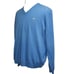 Lacoste Men's Long Sleeve V-Neck Cotton Jersey Sweater Knit Sky Blue Size 6 XL