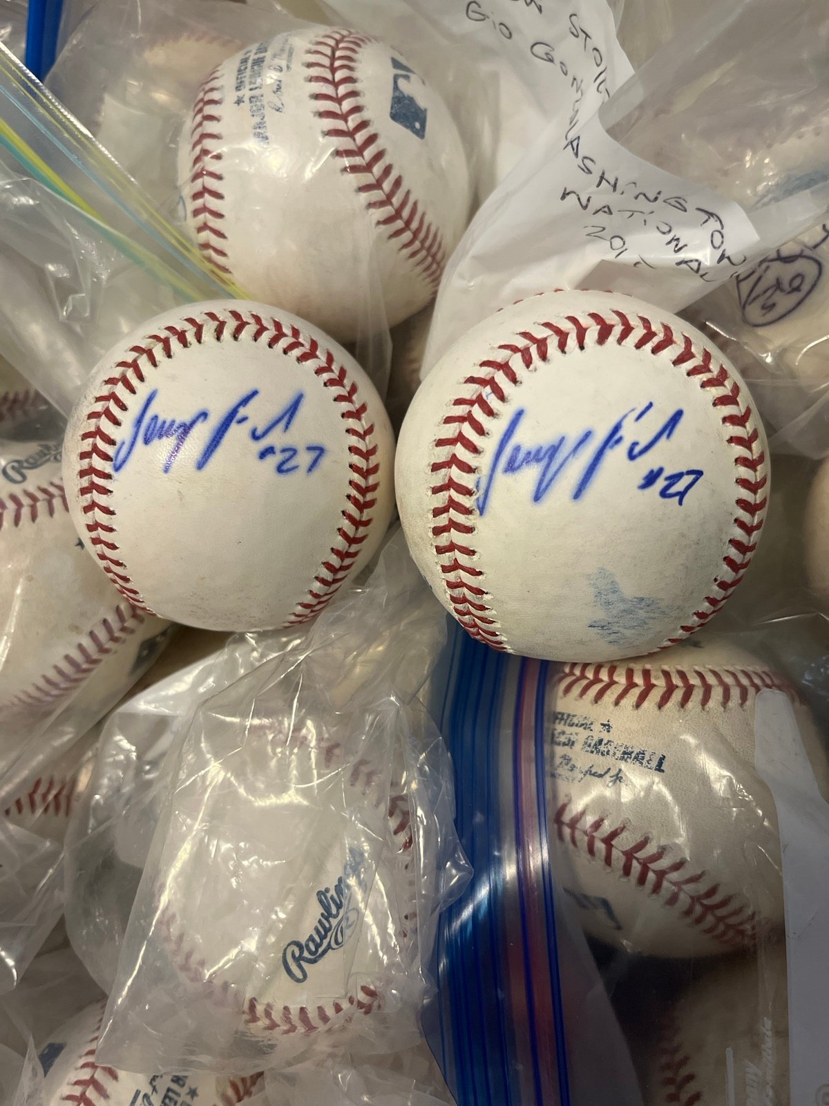 Signed Baseballs by Juerys Familia /NY METS closer 2015. Both for 55 /30 each