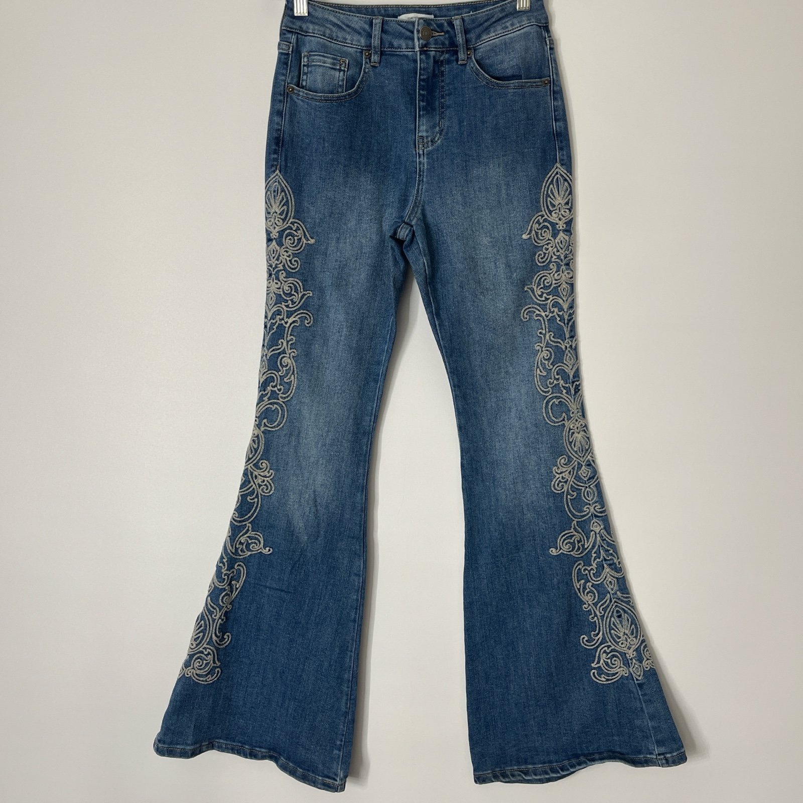 Embroidered Flare Jeans