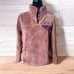 L.L.Bean Hi-Pile Fleece Pullover Sweater Rosewood Heather Women's Medium Petite