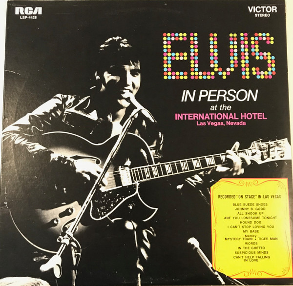 Elvis Presley In Person At The International Hotel Record Album LP Vinyl 1976