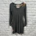 Johnny Was JWLA Grey Long Sleeve Floral Embroidered Gray Dress Size Small
