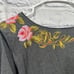 Johnny Was JWLA Grey Long Sleeve Floral Embroidered Gray Dress Size Small