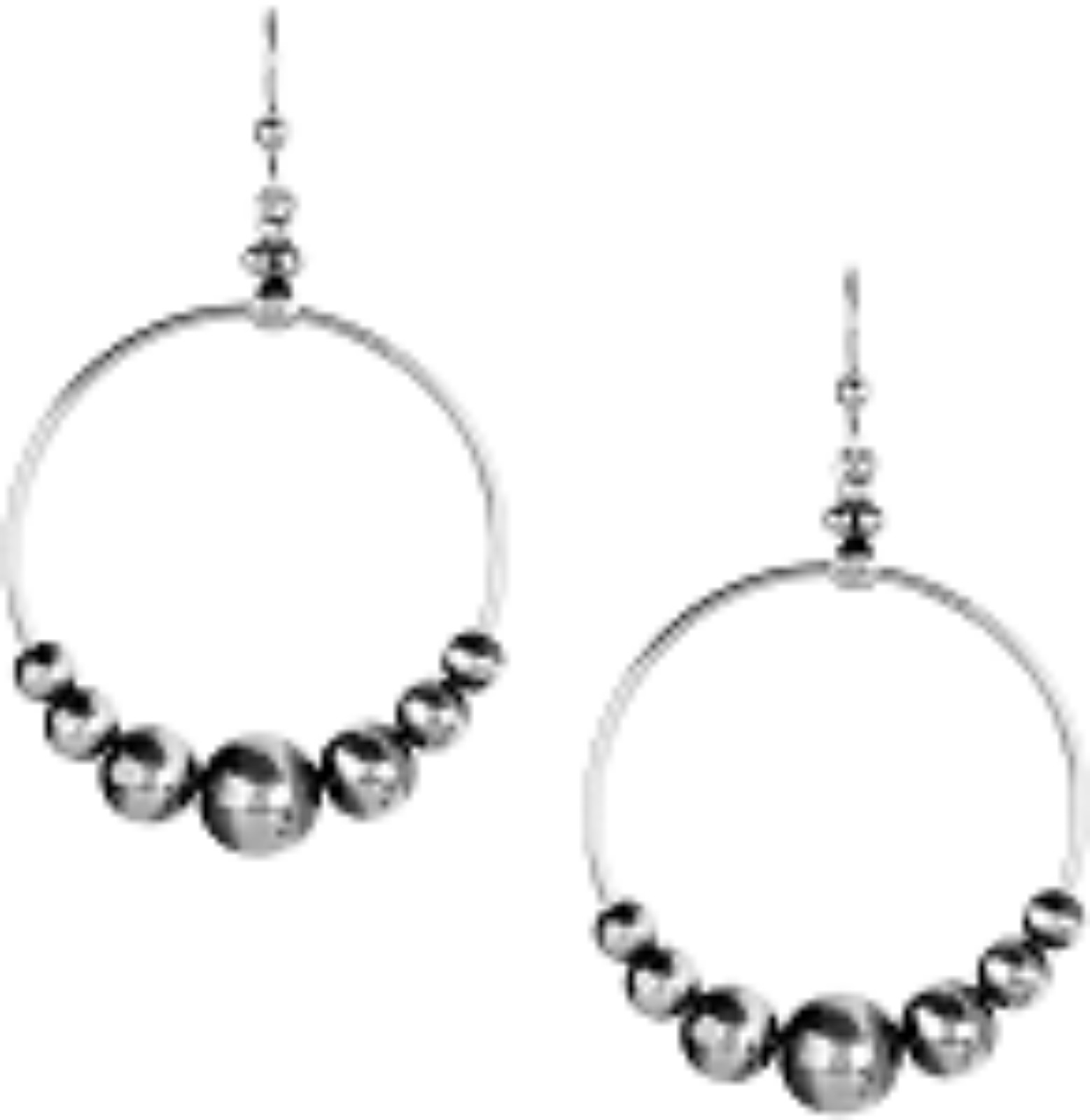 Native Pearl Beaded Dangle Hoop Earring
