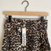 NWT GANNI Leopard Print Asymmetric Denim Skirt