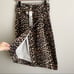 NWT GANNI Leopard Print Asymmetric Denim Skirt