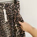 NWT GANNI Leopard Print Asymmetric Denim Skirt