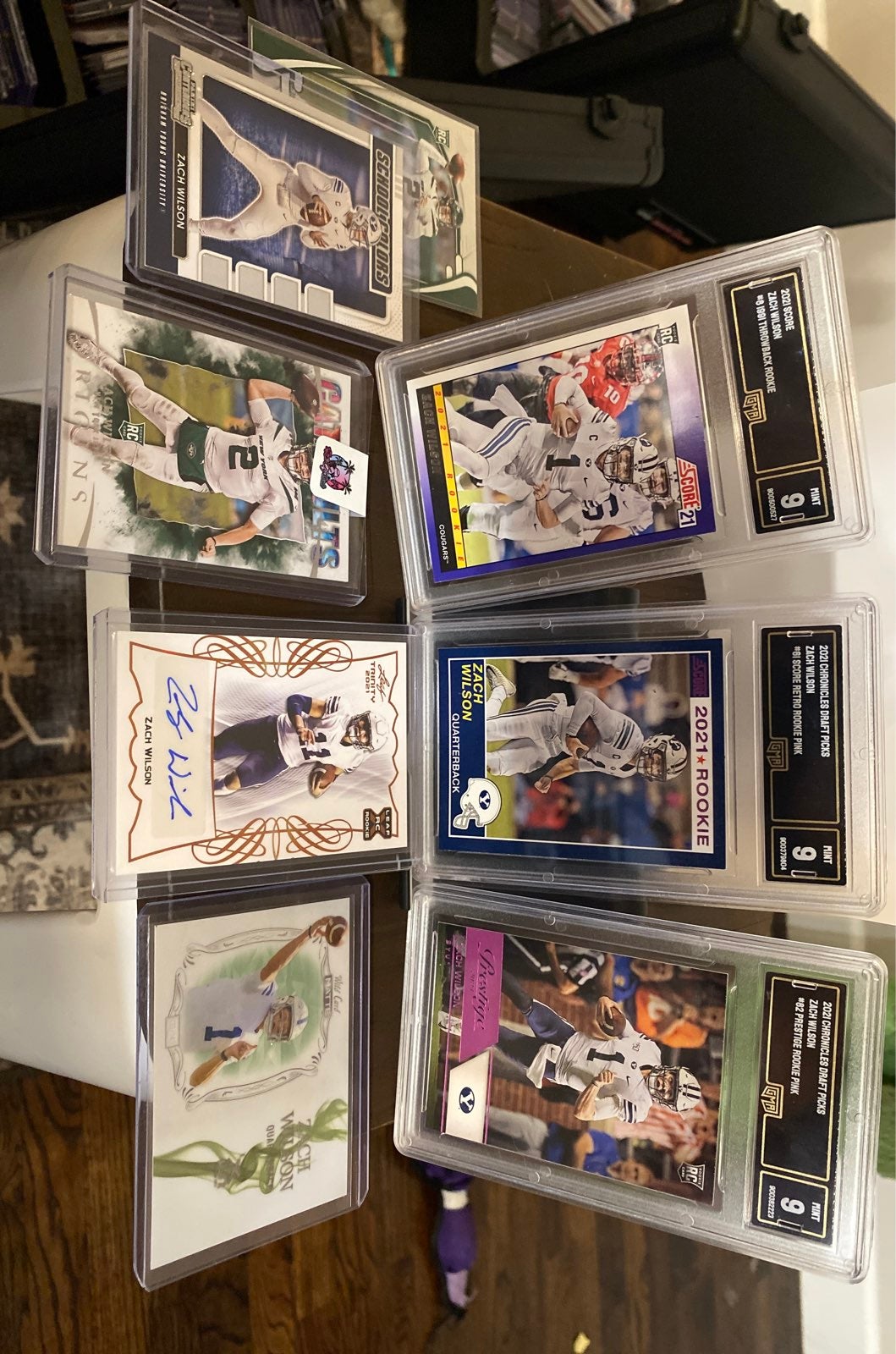 8 rookie card Lot Zach Wilson PSA10 auto
