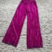 Nasty Gal Collection Hot Pink Velvety & Shimmer High Waisted Wide Leg Pants Sz 4