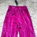 Nasty Gal Collection Hot Pink Velvety & Shimmer High Waisted Wide Leg Pants Sz 4
