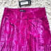 Nasty Gal Collection Hot Pink Velvety & Shimmer High Waisted Wide Leg Pants Sz 4
