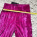 Nasty Gal Collection Hot Pink Velvety & Shimmer High Waisted Wide Leg Pants Sz 4