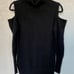 Love Token Gray Cold Shoulder Turtleneck Cashmere Blend Sweater, Size S
