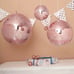16 Large Blush Rose Gold Disco Ball Ornaments, Mirror Foam Ball with Hanging Sw