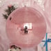 16 Large Blush Rose Gold Disco Ball Ornaments, Mirror Foam Ball with Hanging Sw