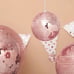 16 Large Blush Rose Gold Disco Ball Ornaments, Mirror Foam Ball with Hanging Sw