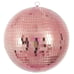 16 Large Blush Rose Gold Disco Ball Ornaments, Mirror Foam Ball with Hanging Sw