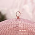 16 Large Blush Rose Gold Disco Ball Ornaments, Mirror Foam Ball with Hanging Sw