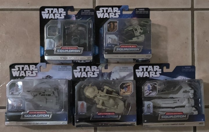 Star Wars Micro Galaxy Squadron Series 2 Lot Snowspeeder AAT Tie Fighter Yoda
