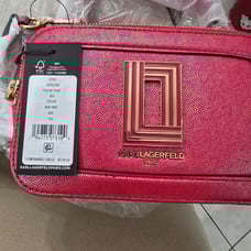 KARL LAGERFELD PARIS Simone Logo Leather Camera Crossbody Bag
